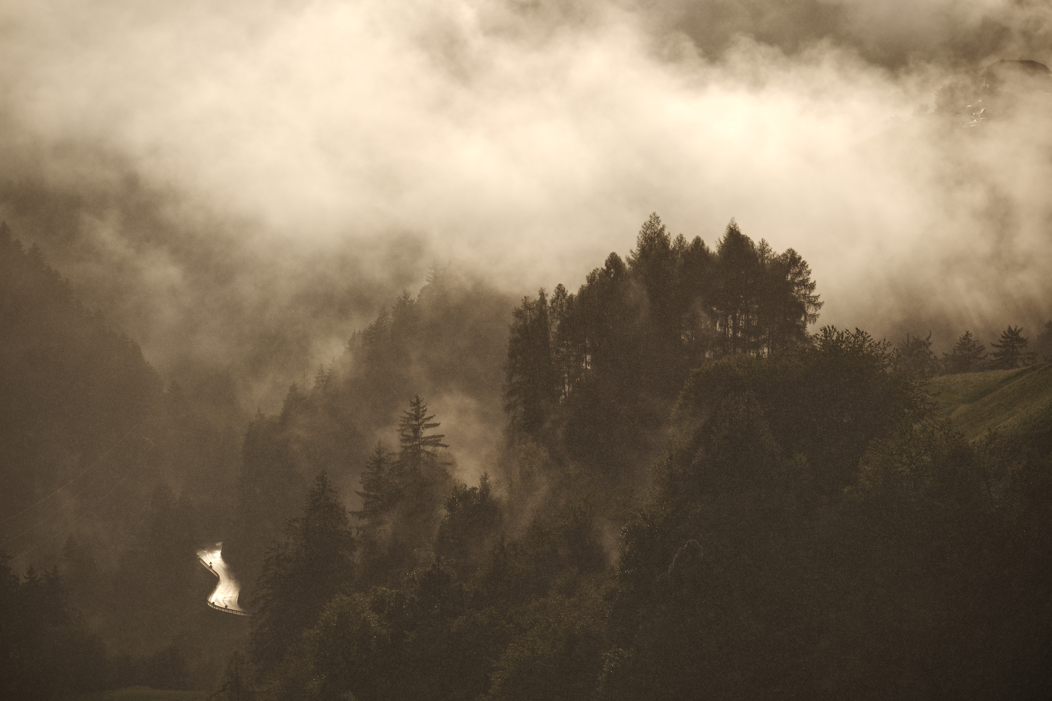 Val Gardena bei Regen